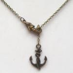 Antiqued Brass Mermaid Anc..